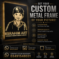 Custom LED Metal Wall Art Frame – 12×24 Inches